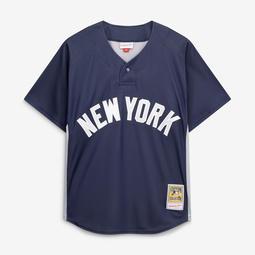 New York Yankees Derek Jeter Mitchell & Ness Authentic Batting Practice Jersey - Navy Team Jersey Sports Fan Apparel