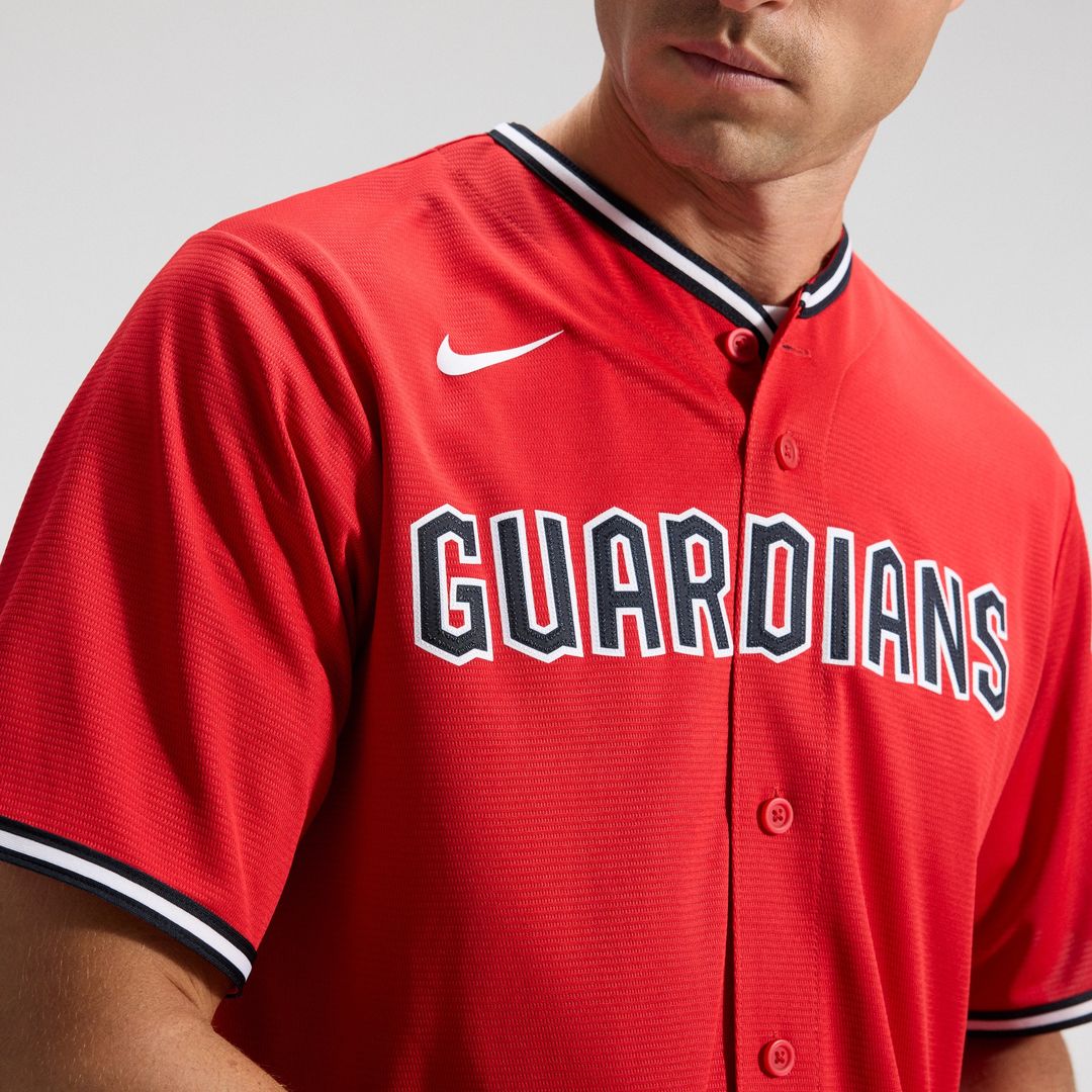 Cleveland Guardians Nike Alternate 2 Replica Jersey - Red Team Jersey Sports Fan Apparel