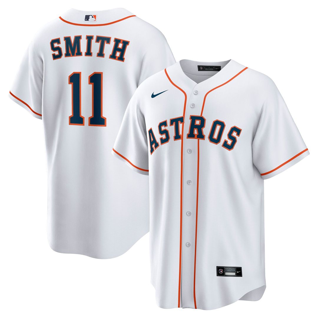 Houston Astros Cam Smith Nike Home Replica Jersey - White Team Jersey Sports Fan Apparel