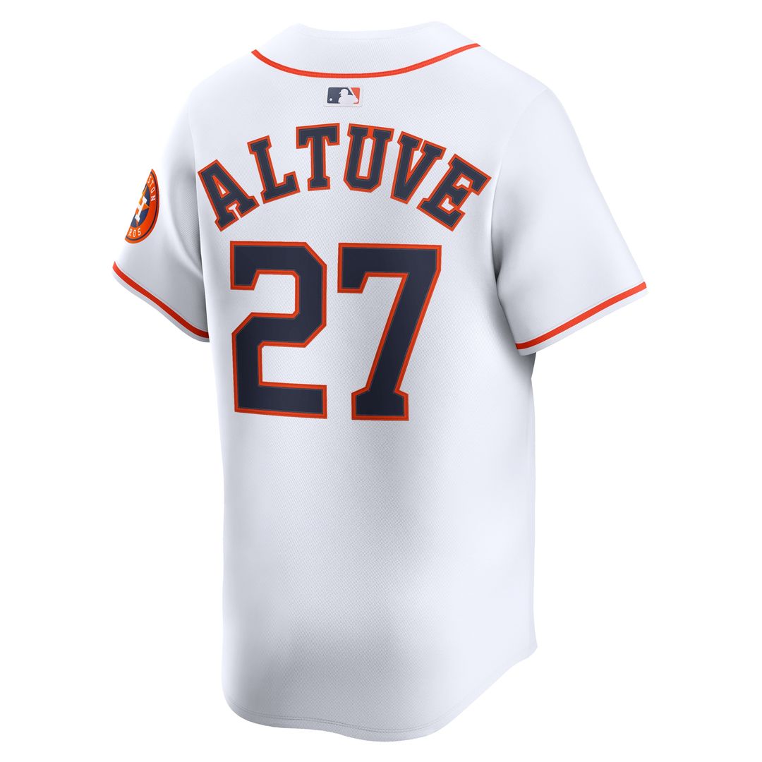 Houston Astros Jose Altuve Nike Home Limited Player Jersey - White Team Jersey Sports Fan Apparel