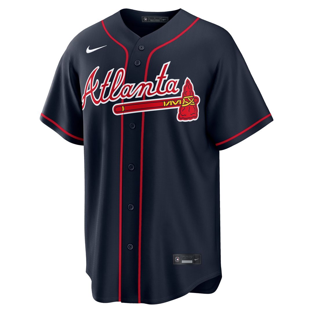 Atlanta Braves Ronald Acuña Jr. Nike Alternate Replica Jersey - Navy Team Jersey Sports Fan Apparel