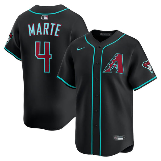 Arizona Diamondbacks Ketel Marte Nike Alternate Limited Jersey - Black Team Jersey Sports Fan Apparel