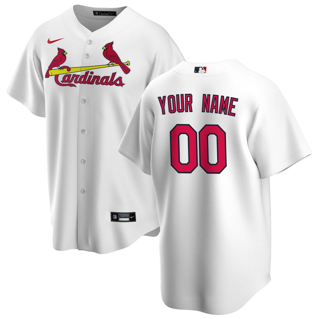 St. Louis Cardinals Nike Home Replica Custom Jersey - White Team Jersey Sports Fan Apparel