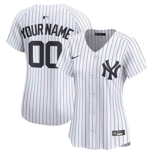 New York Yankees Nike Women's Home Limited Custom Jersey - White Team Jersey Sports Fan Apparel