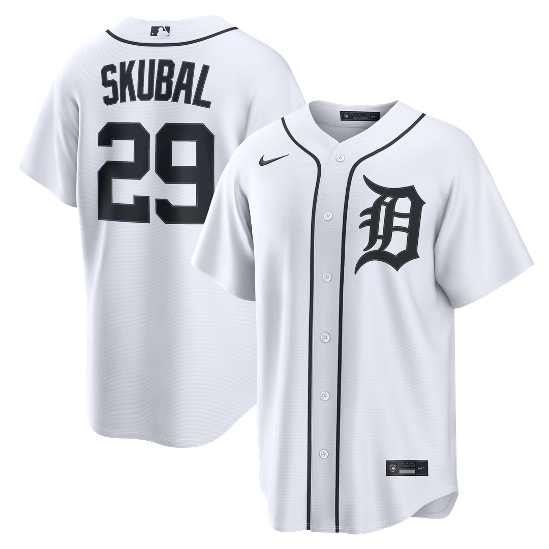 Detroit Tigers Tarik Skubal Nike Home Replica Jersey - White Team Jersey Sports Fan Apparel