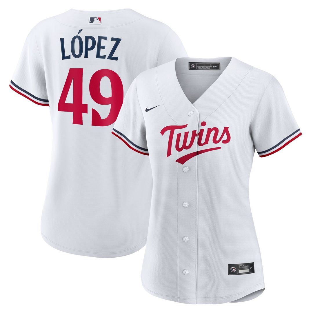 Minnesota Twins Pablo Lopez Nike Women's Home Replica Jersey - White Team Jersey Sports Fan Apparel