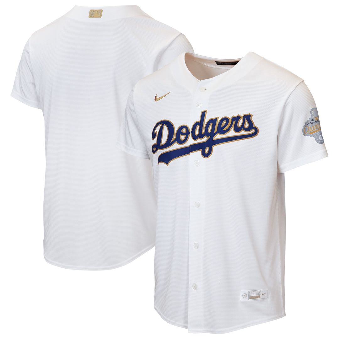 Los Angeles Dodgers Nike Youth 2026 Gold Collection Home Replica Jersey - White Team Jersey Sports Fan Apparel
