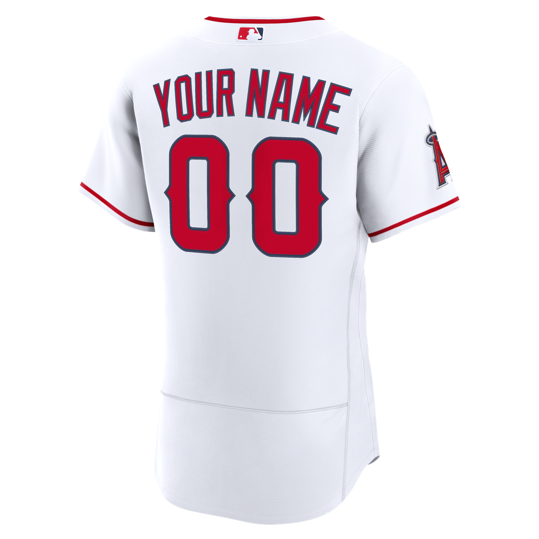 Los Angeles Angels Nike Home Authentic Custom Jersey - White Team Jersey Sports Fan Apparel