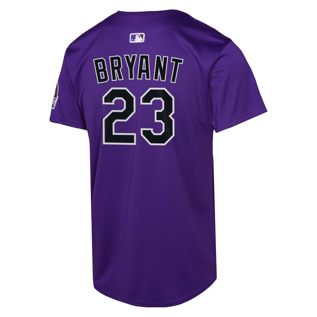Colorado Rockies Kris Bryant Nike Youth Alternate Limited Player Jersey - Purple Team Jersey Sports Fan Apparel