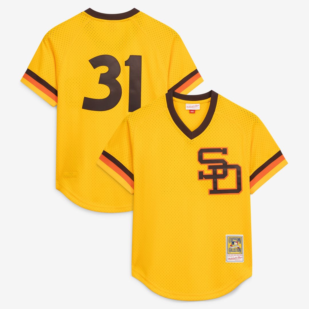 San Diego Padres Dave Winfield Mitchell & Ness Authentic Batting Practice Jersey - Gold Team Jersey Sports Fan Apparel