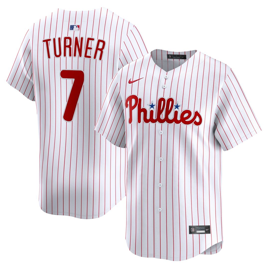 Philadelphia Phillies Trea Turner Nike Home Limited Player Jersey - White Team Jersey Sports Fan Apparel