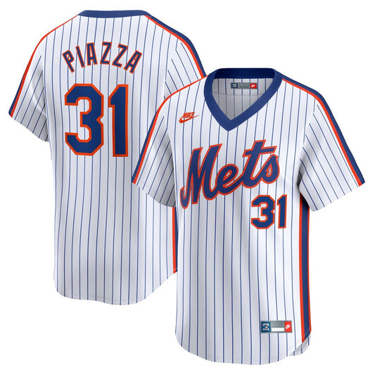 New York Mets Mike Piazza Nike Throwback Cooperstown Limited Jersey - White Team Jersey Sports Fan Apparel