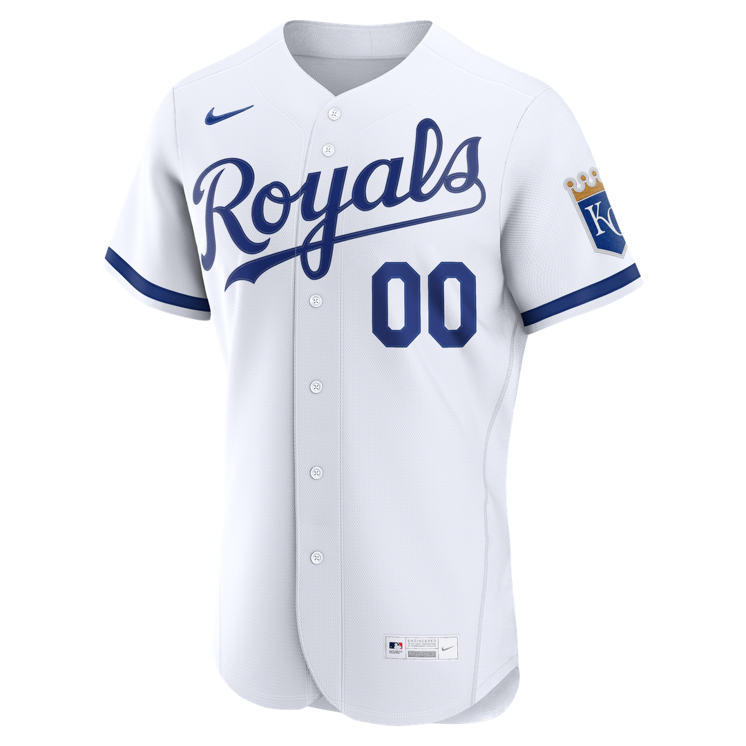 Kansas City Royals Nike Home Authentic Custom Jersey - White Team Jersey Sports Fan Apparel