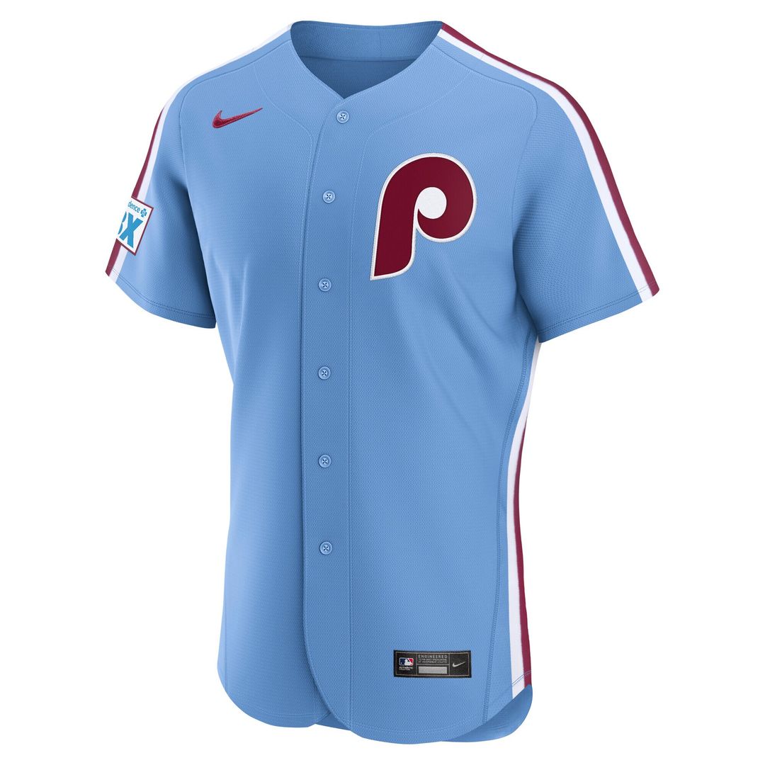 Philadelphia Phillies Nike Home Sponsor Patch Authentic Jersey - White Team Jersey Sports Fan Apparel