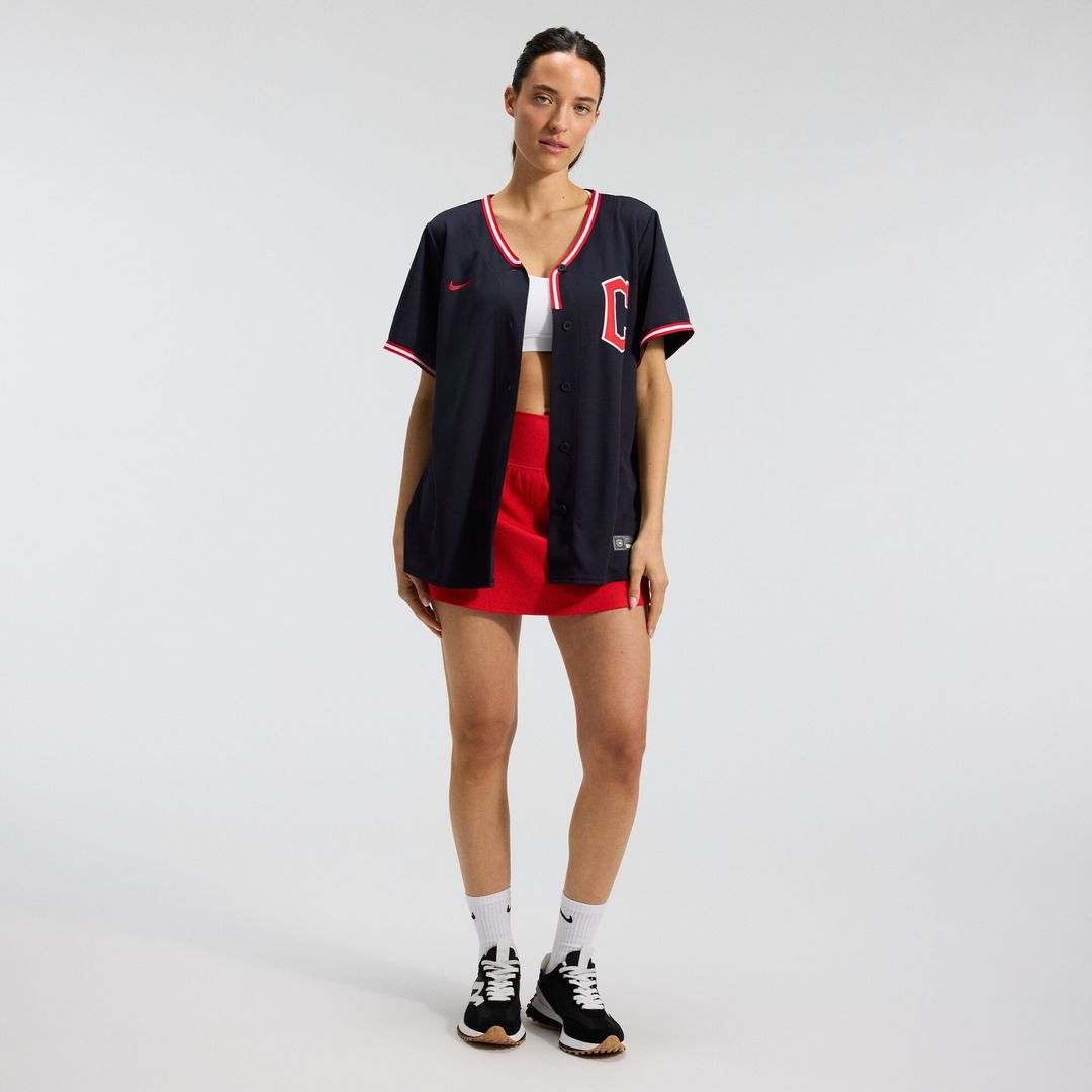 Cleveland Guardians Nike Women's Alternate Replica Jersey - Navy Team Jersey Sports Fan Apparel