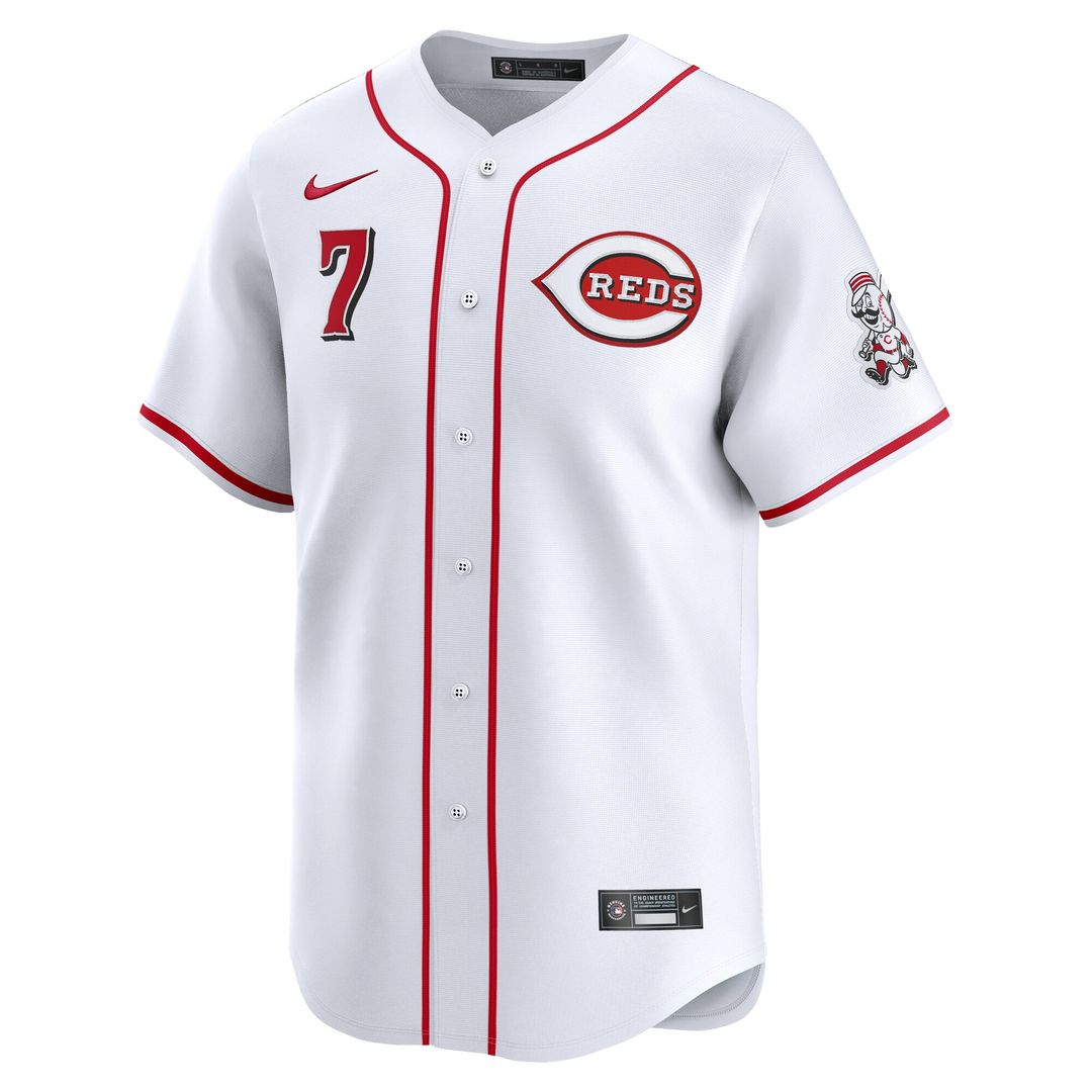 Cincinnati Reds Spencer Steer Nike Home Limited Player Jersey - White Team Jersey Sports Fan Apparel