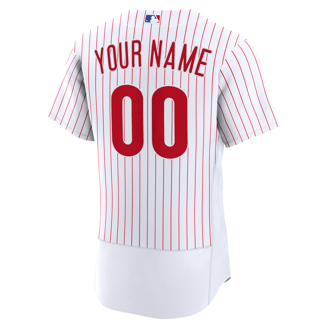 Philadelphia Phillies Nike Home Authentic Custom Jersey - White Team Jersey Sports Fan Apparel