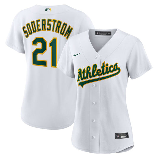 Athletics Tyler Soderstrom Nike Women's Home Replica Jersey - White Team Jersey Sports Fan Apparel