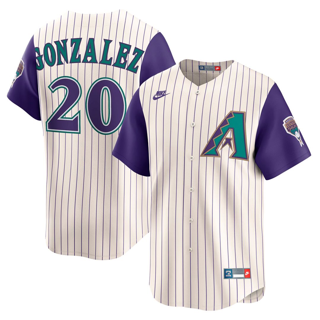 Arizona Diamondbacks Luis Gonzalez Nike Throwback Cooperstown Limited Jersey - Cream Team Jersey Sports Fan Apparel