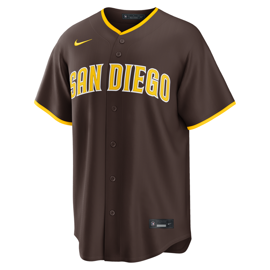 San Diego Padres Jackson Merrill Nike Road Replica Jersey - Brown Team Jersey Sports Fan Apparel