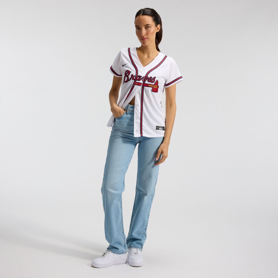 Atlanta Braves Nike Women's Home Replica Team Jersey - White Team Jersey Sports Fan Apparel