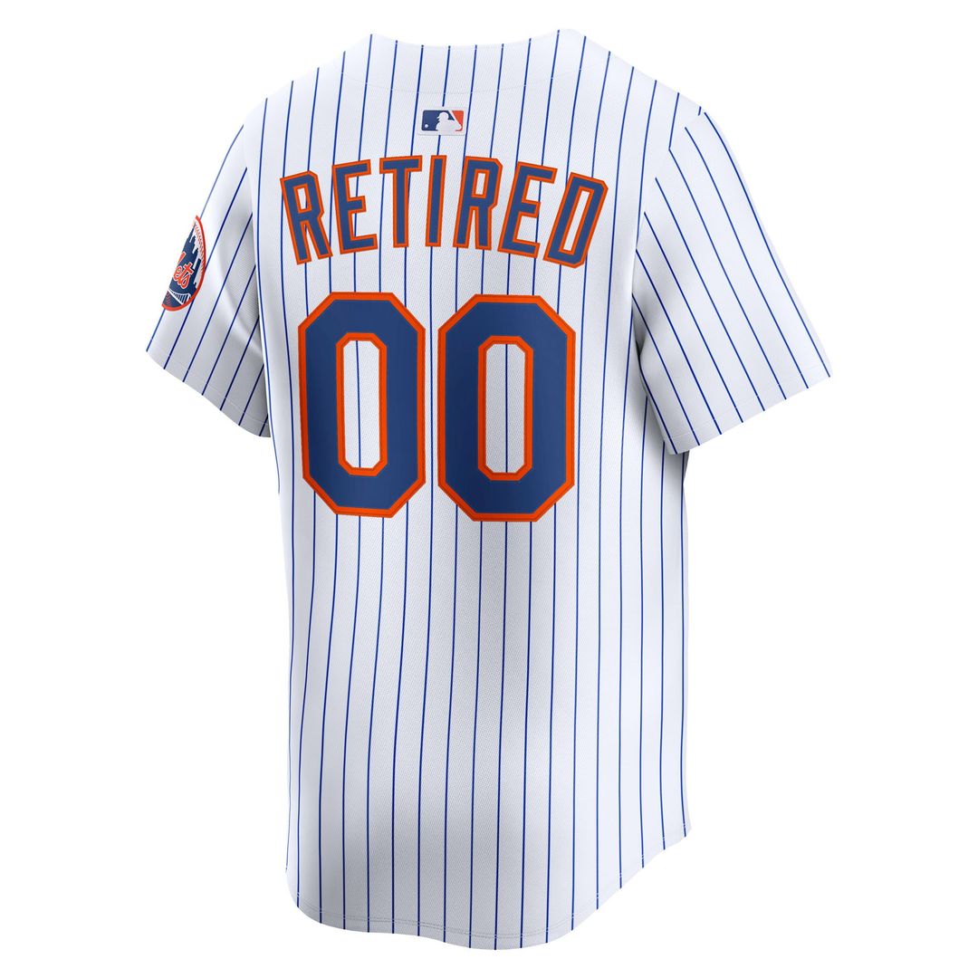 New York Mets Nike Home Limited Pick - A - Player Retired Roster Jersey - White Team Jersey Sports Fan Apparel