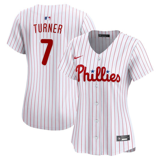 Philadelphia Phillies Trea Turner Nike Women's Home Limited Player Jersey - White Team Jersey Sports Fan Apparel