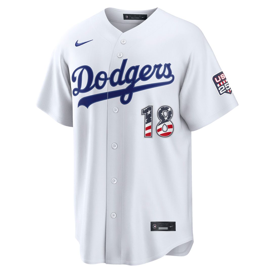 Los Angeles Dodgers Yoshinobu Yamamoto Nike USA 250 Fourth of July Home Stadium Jersey - White Team Jersey Sports Fan Apparel
