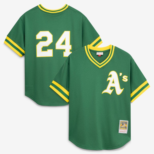 Athletics Rickey Henderson Mitchell & Ness Authentic Batting Practice Jersey - Green Team Jersey Sports Fan Apparel