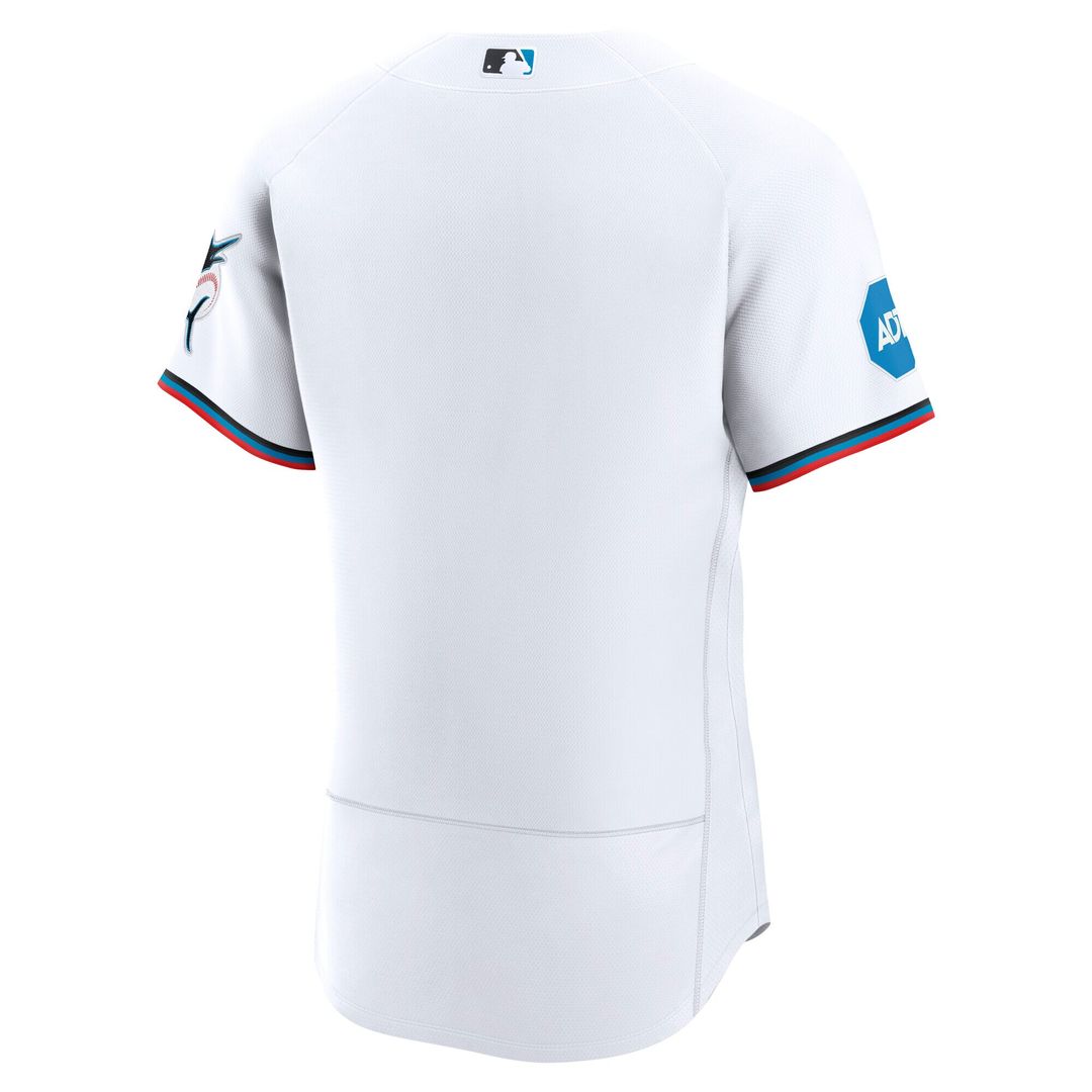 Miami Marlins Nike Home Authentic Jersey - White Team Jersey Sports Fan Apparel