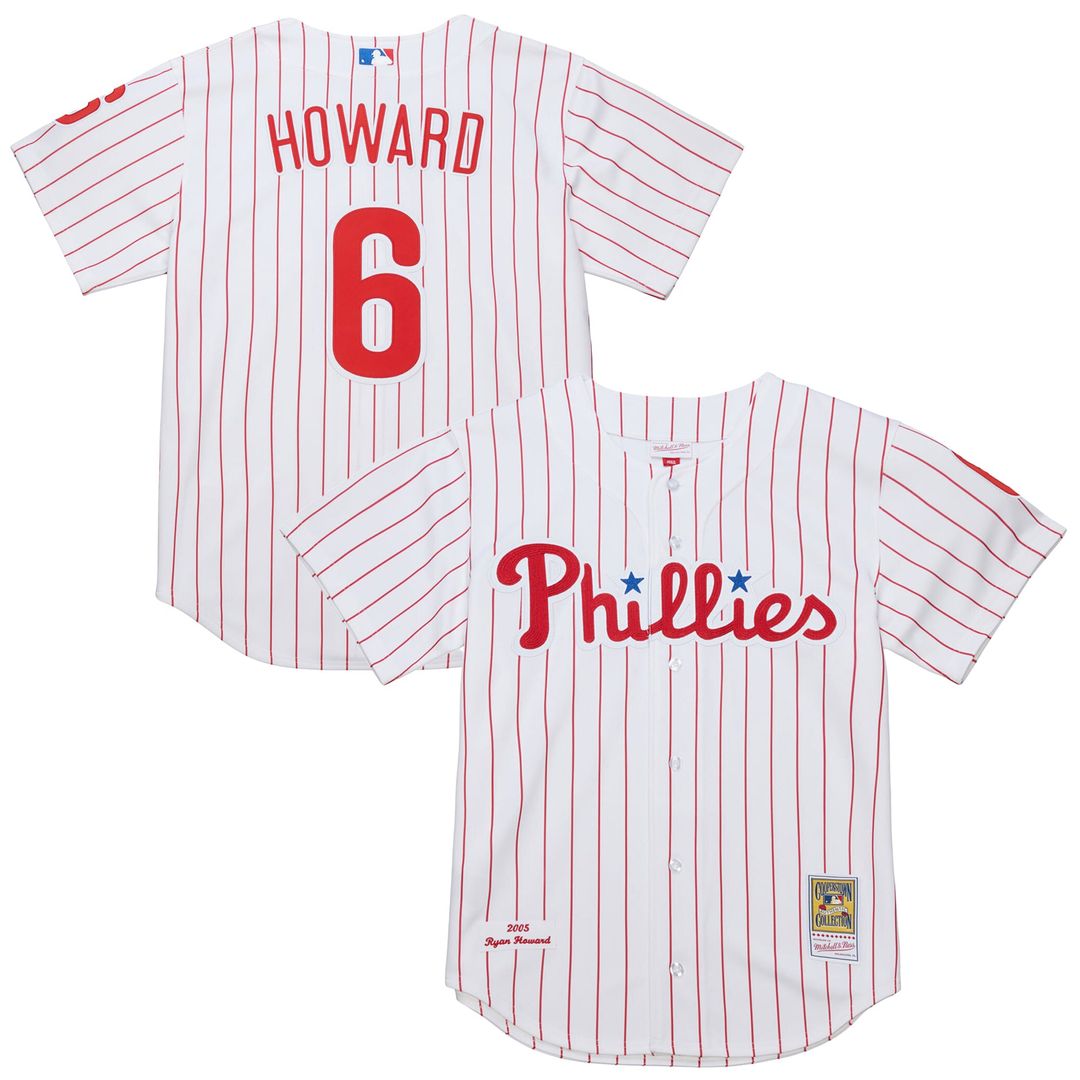 Philadelphia Phillies Ryan Howard Mitchell & Ness Cooperstown Authentic Jersey - White Team Jersey Sports Fan Apparel