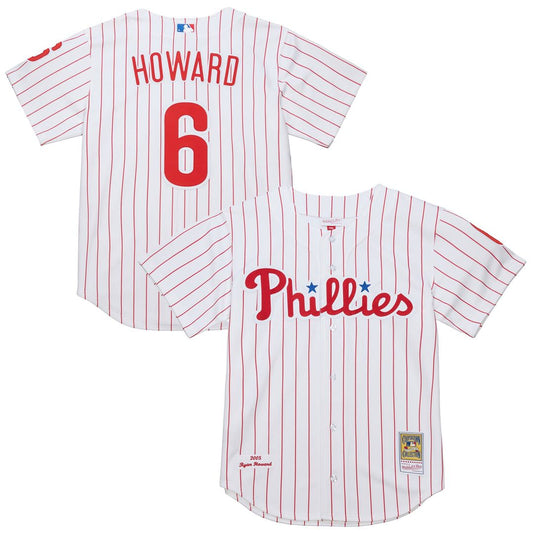 Philadelphia Phillies Ryan Howard Mitchell & Ness Cooperstown Authentic Jersey - White Team Jersey Sports Fan Apparel