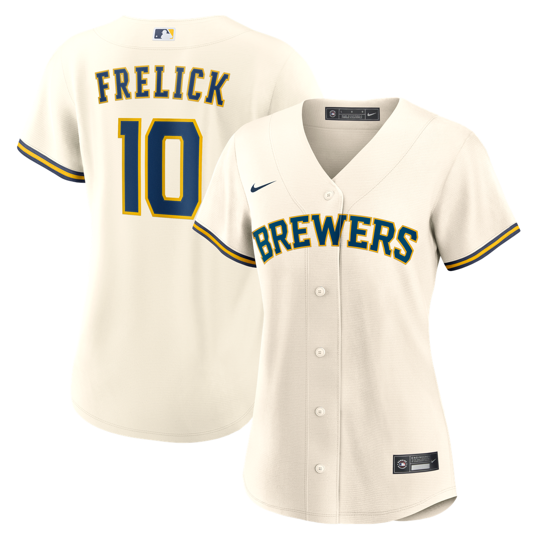 Milwaukee Brewers Sal Frelick Nike Women's Home Replica Jersey - Cream Team Jersey Sports Fan Apparel