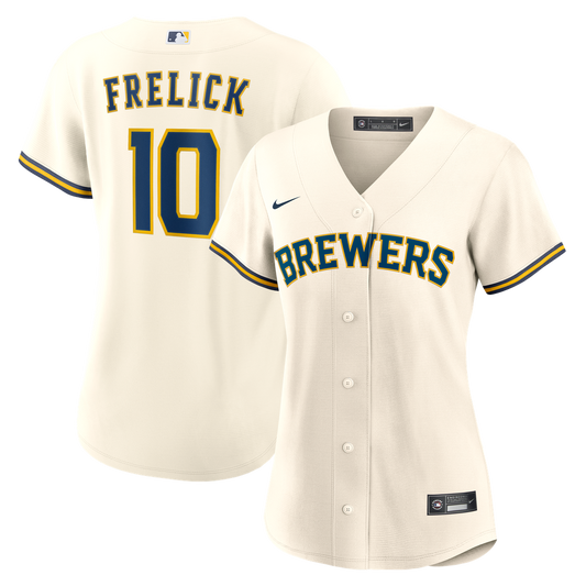 Milwaukee Brewers Sal Frelick Nike Women's Home Replica Jersey - Cream Team Jersey Sports Fan Apparel