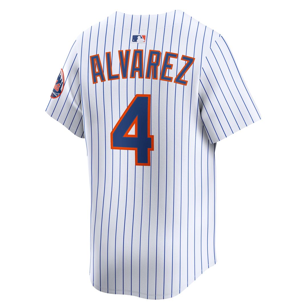 New York Mets Francisco Alvarez Nike Home Limited Player Jersey - White Team Jersey Sports Fan Apparel