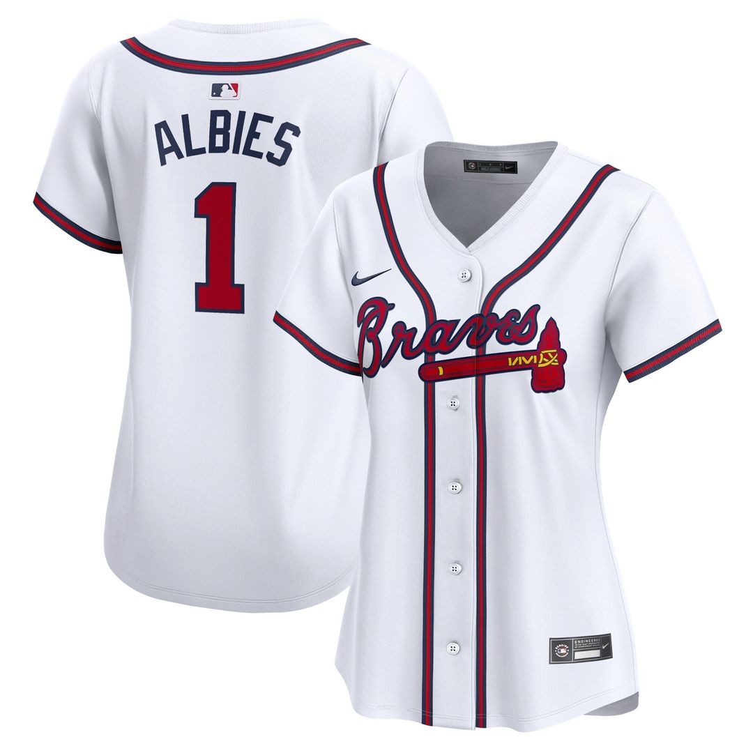 Atlanta Braves Ozzie Albies Nike Women's Home Limited Player Jersey - White Team Jersey Sports Fan Apparel