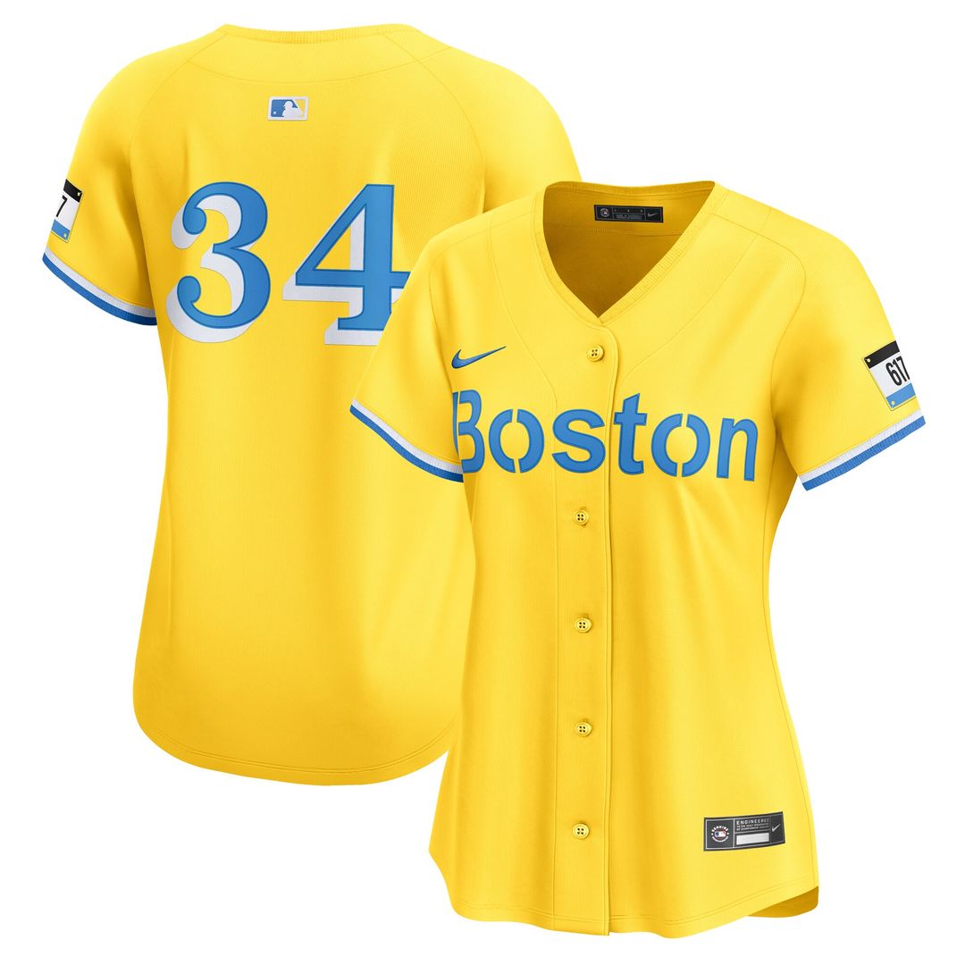 Boston Red Sox David Ortiz Nike Women's City Connect Limited Jersey - Gold Team Jersey Sports Fan Apparel