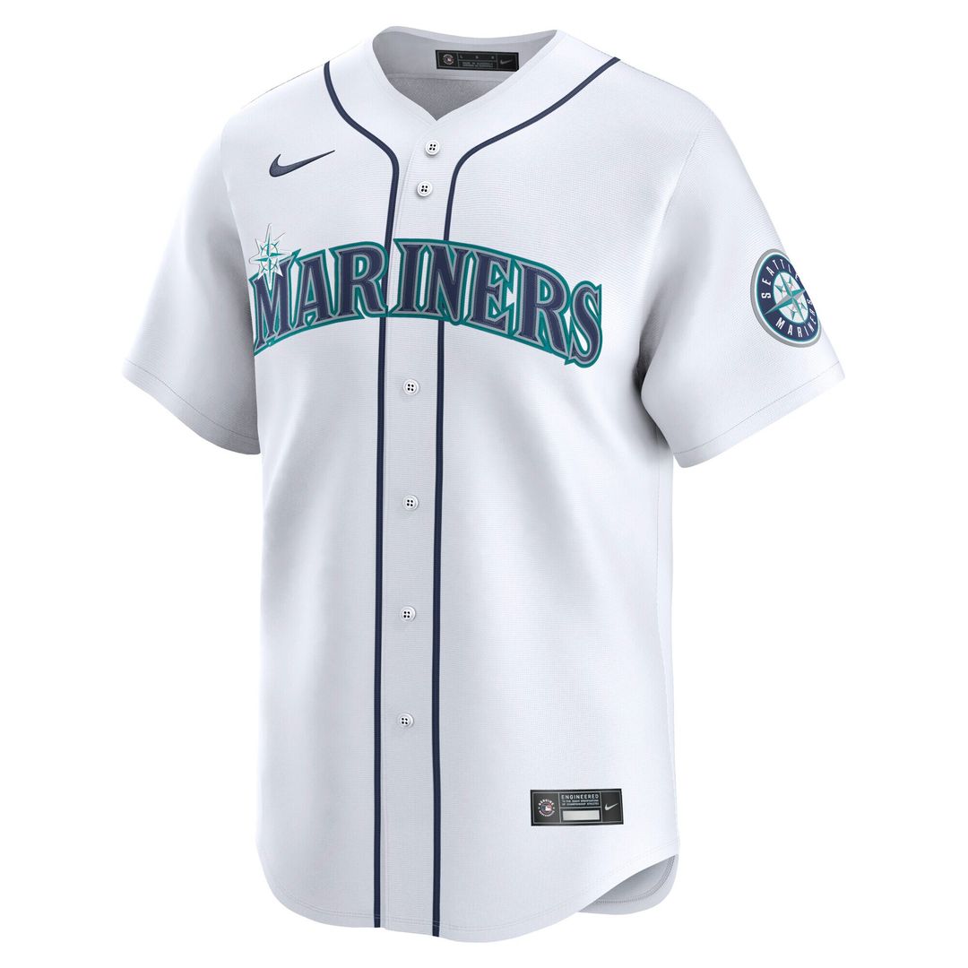 Seattle Mariners George Kirby Nike Home Limited Player Jersey - White Team Jersey Sports Fan Apparel