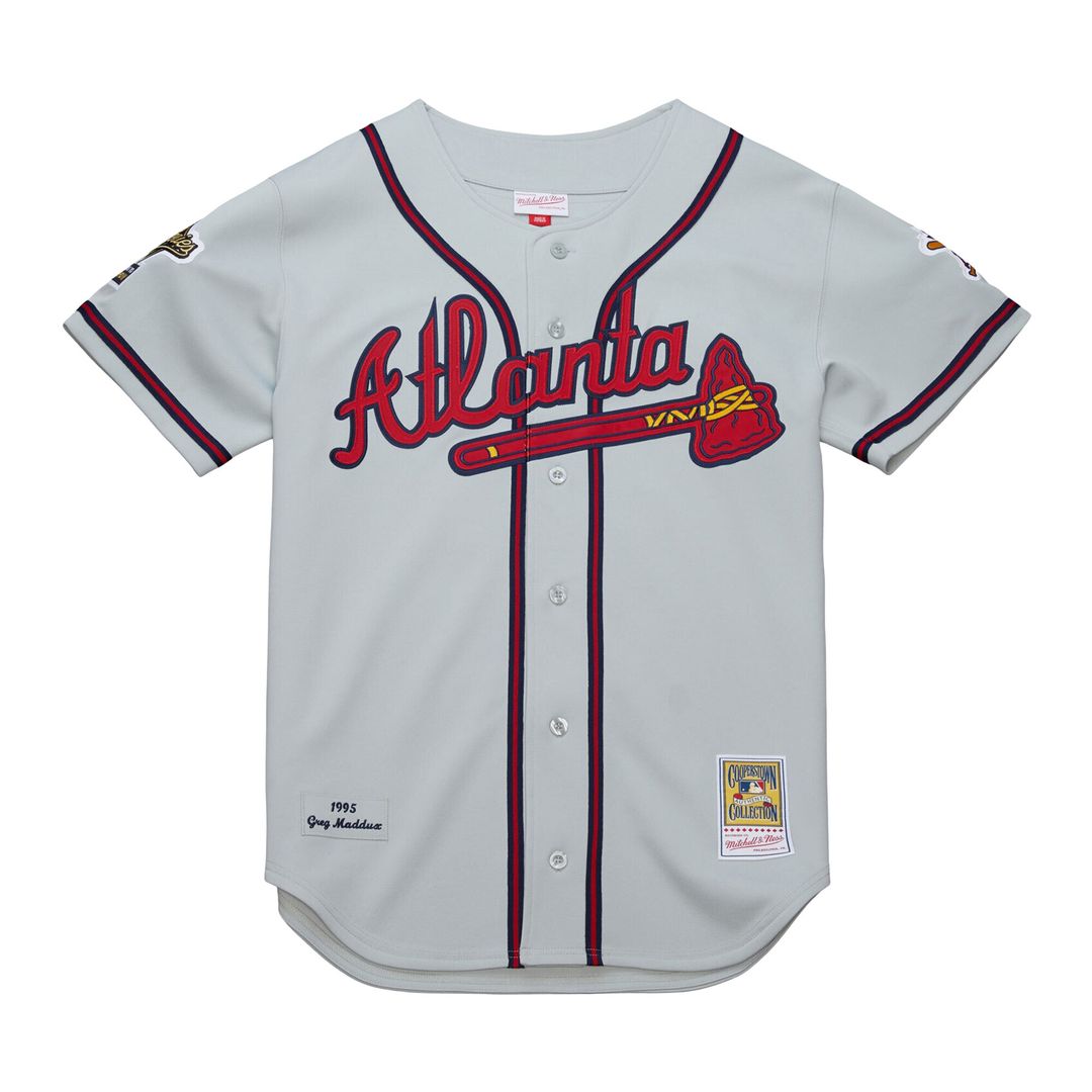 Atlanta Braves Greg Maddux Mitchell & Ness 1995 Throwback Authentic Jersey - Gray Team Jersey Sports Fan Apparel