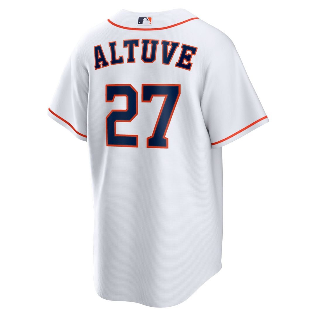 Houston Astros Jose Altuve Nike Home Replica Player Name Jersey - White Team Jersey Sports Fan Apparel