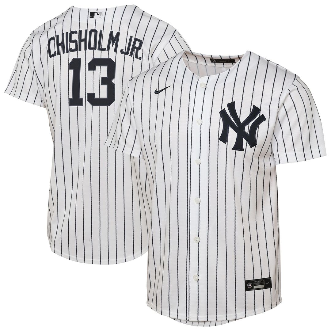 New York Yankees Jazz Chisholm Jr. Nike Youth Home Replica Jersey - White Team Jersey Sports Fan Apparel