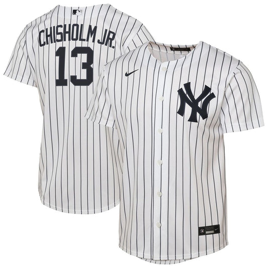 New York Yankees Jazz Chisholm Jr. Nike Youth Home Replica Jersey - White Team Jersey Sports Fan Apparel
