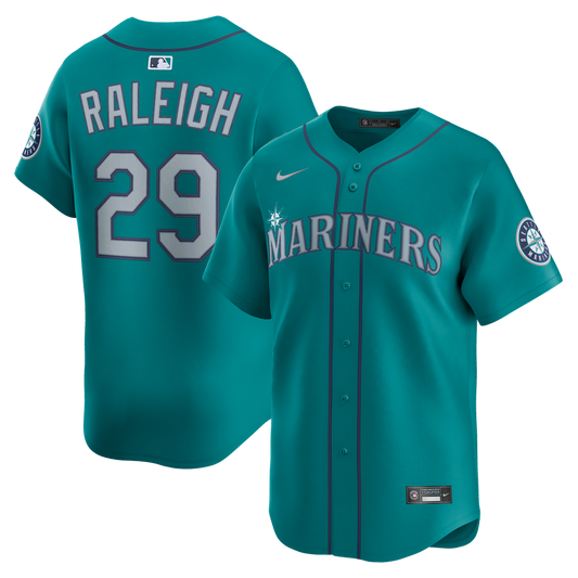 Seattle Mariners Cal Raleigh Nike Alternate Limited Jersey - Teal Team Jersey Sports Fan Apparel