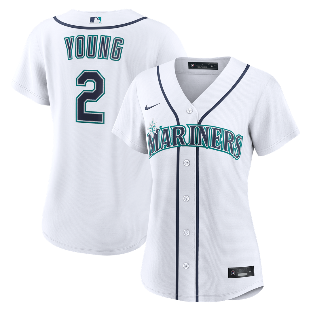 Seattle Mariners Cole Young Nike Women's Home Replica Jersey - White Team Jersey Sports Fan Apparel