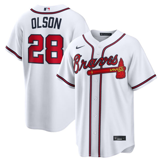 Atlanta Braves Matt Olson Nike Home Replica Jersey - White Team Jersey Sports Fan Apparel
