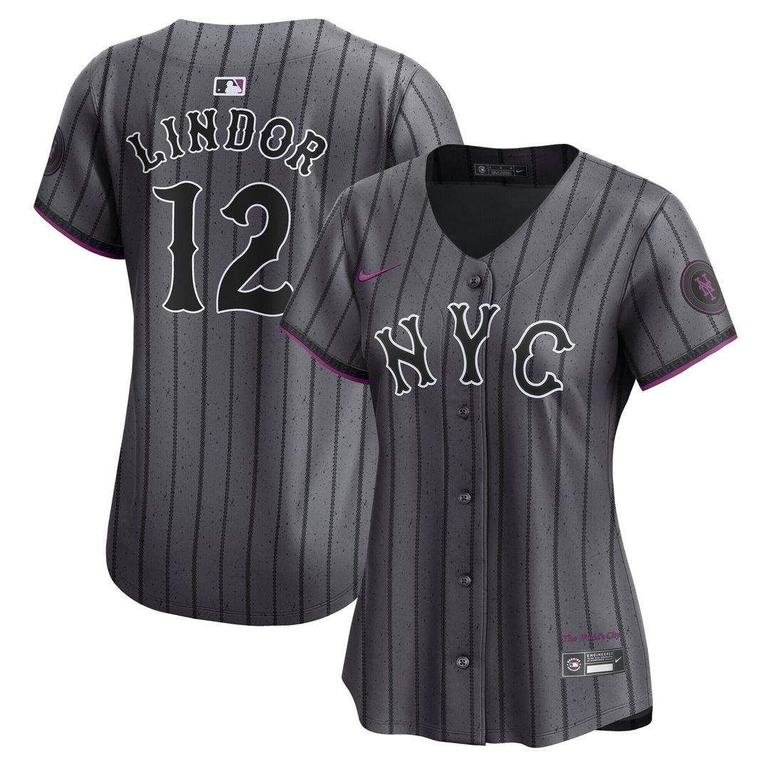 New York Mets Francisco Lindor Nike Women's City Connect Limited Jersey - Gray Team Jersey Sports Fan Apparel
