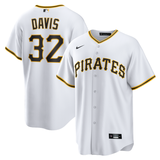 Pittsburgh Pirates Henry Davis Nike Home Replica Jersey - White Team Jersey Sports Fan Apparel
