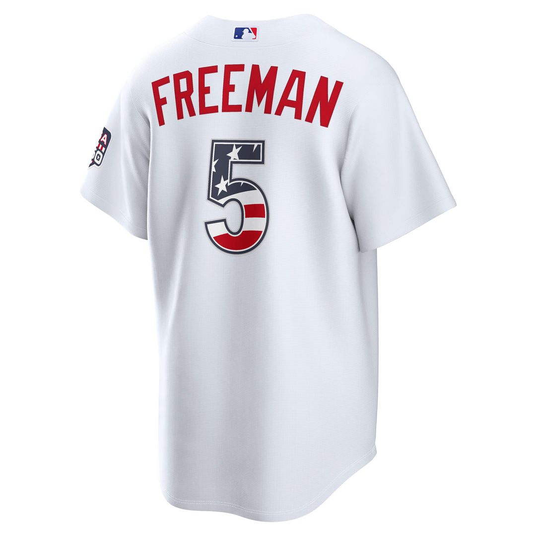 Los Angeles Dodgers Freddie Freeman Nike USA 250 Fourth of July Home Stadium Jersey - White Team Jersey Sports Fan Apparel