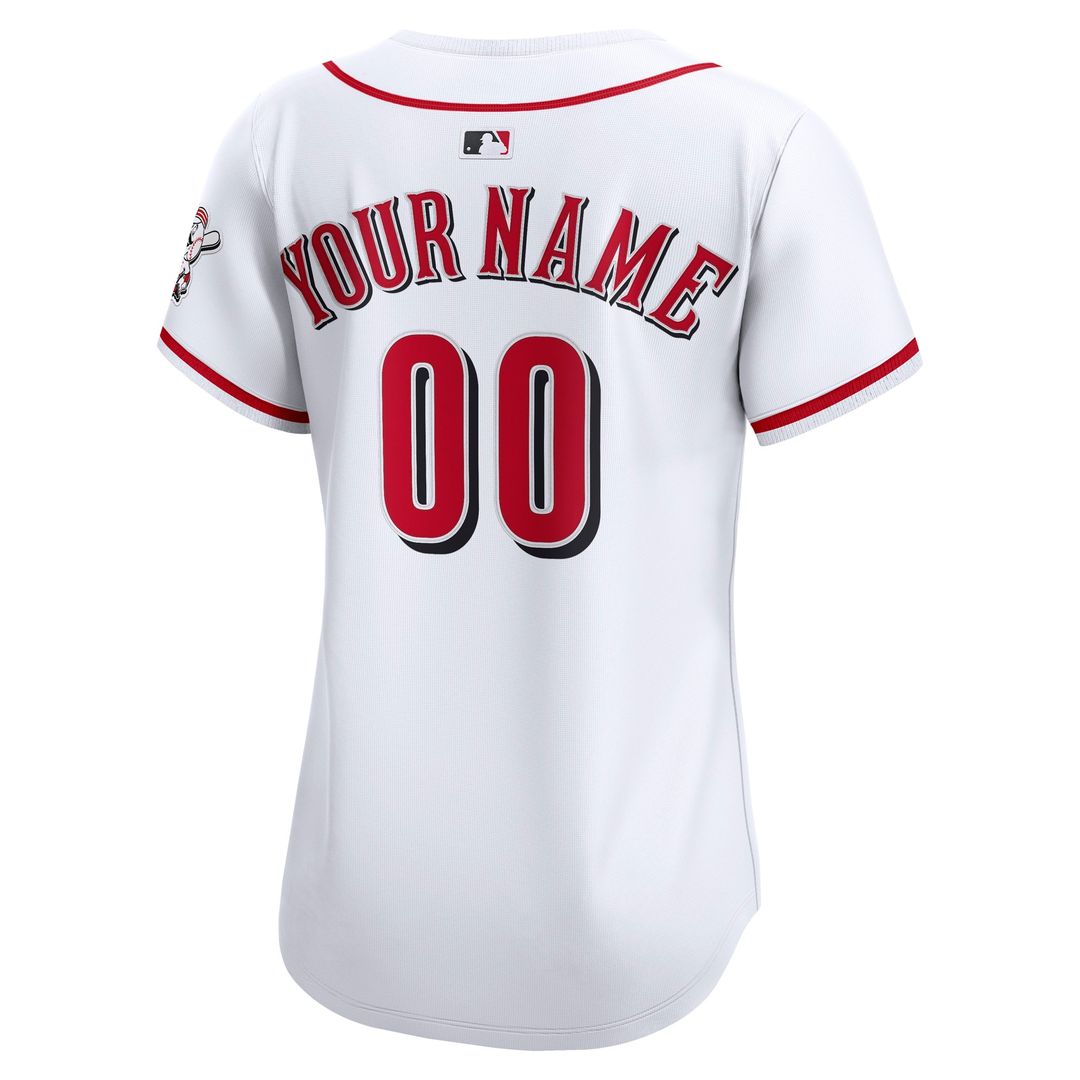 Cincinnati Reds Nike Women's Home Limited Custom Jersey - White Team Jersey Sports Fan Apparel
