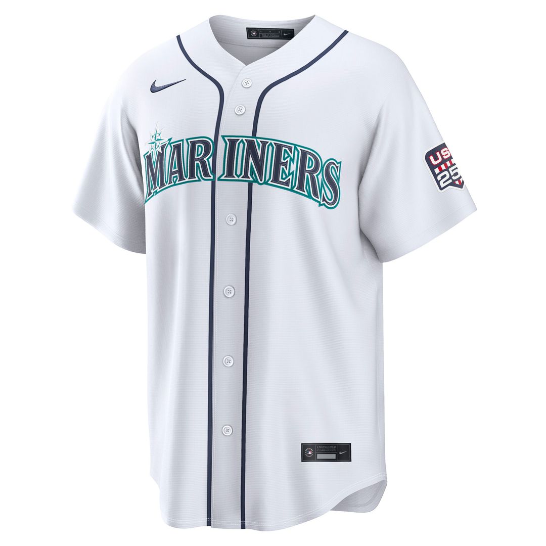 Seattle Mariners Cal Raleigh Nike USA 250 Fourth of July Home Stadium Jersey - White Team Jersey Sports Fan Apparel